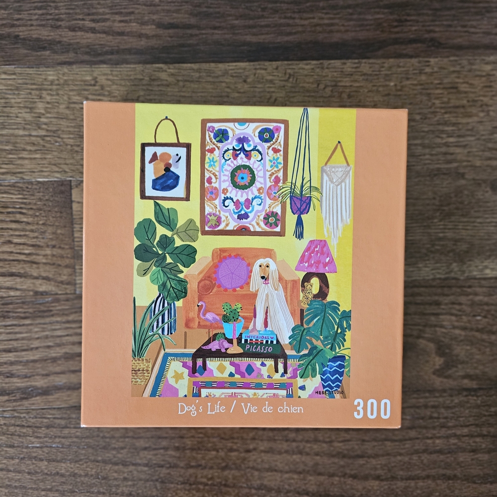 Colorful Dog's Life 300-Piece Puzzle - Orange & Yellow Box